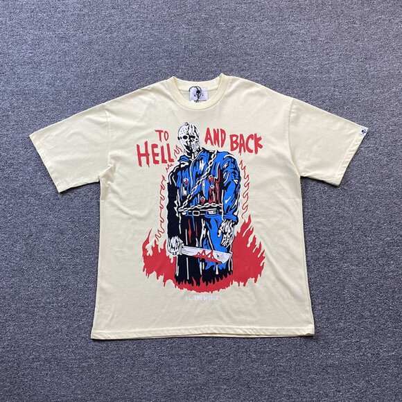 Warren Lotas Dark Style Hell And Back Theme Yellow T Shirt